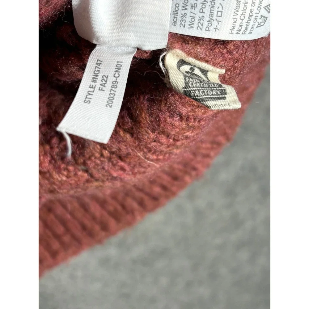 Madewell Pointelle Cable Knit Sweater XS‎ Rosewood Pink Wool Blend NG747 FA22